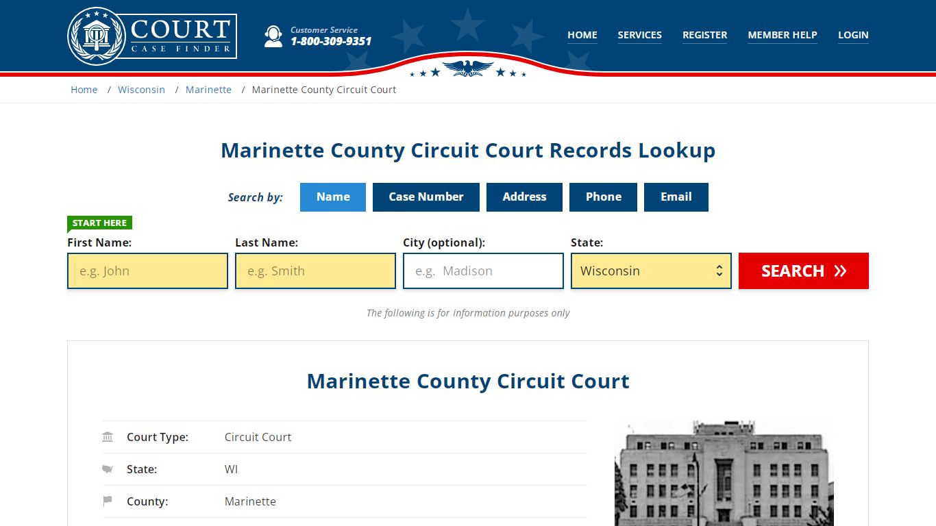 Marinette County Circuit Court Records Lookup